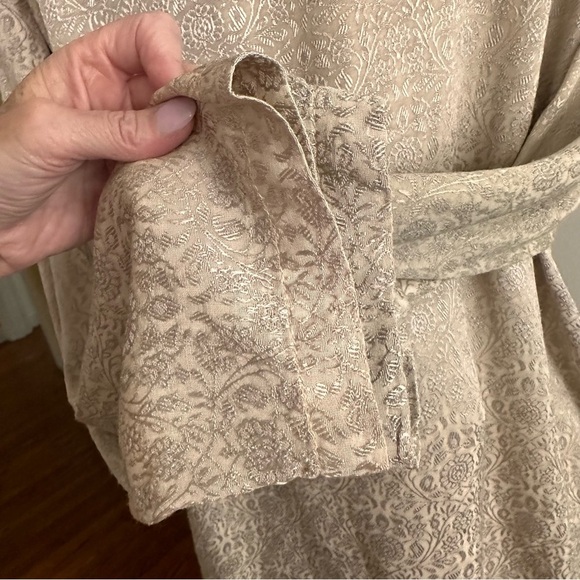 CP SHADES San Francisco Vintage Jacquard Button Up Blouse Long Sleeves Medium - Picture 8 of 13